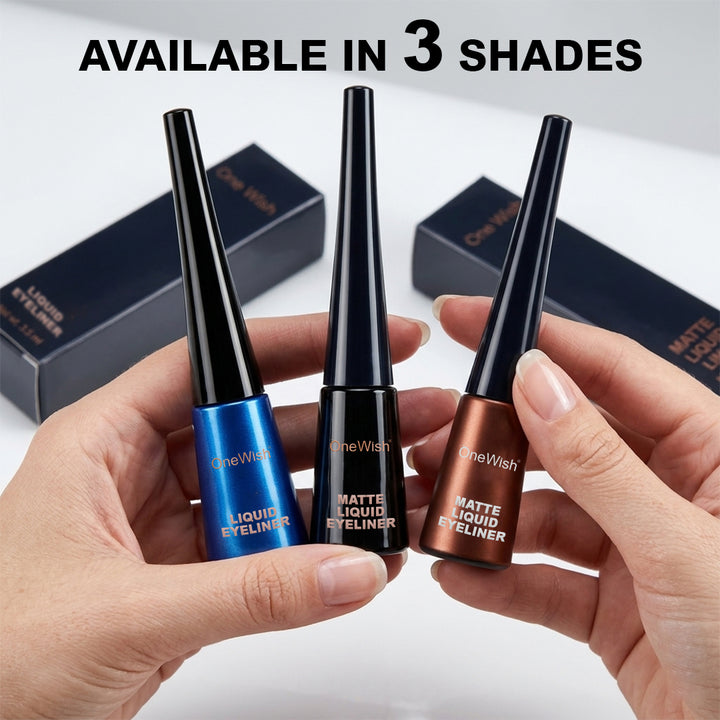 Liquid Eyeliner – Shimmer Blue | High Pigment, Quick-Dry & Precision Applicator