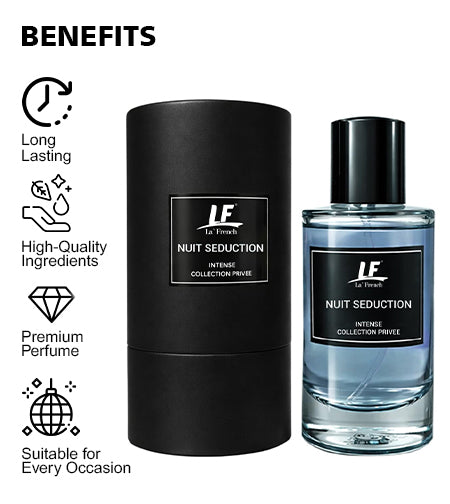 Nuit Seduction Intense Perfume for Men & Women – Long Lasting Luxury Fragrance | Collection Privée promises