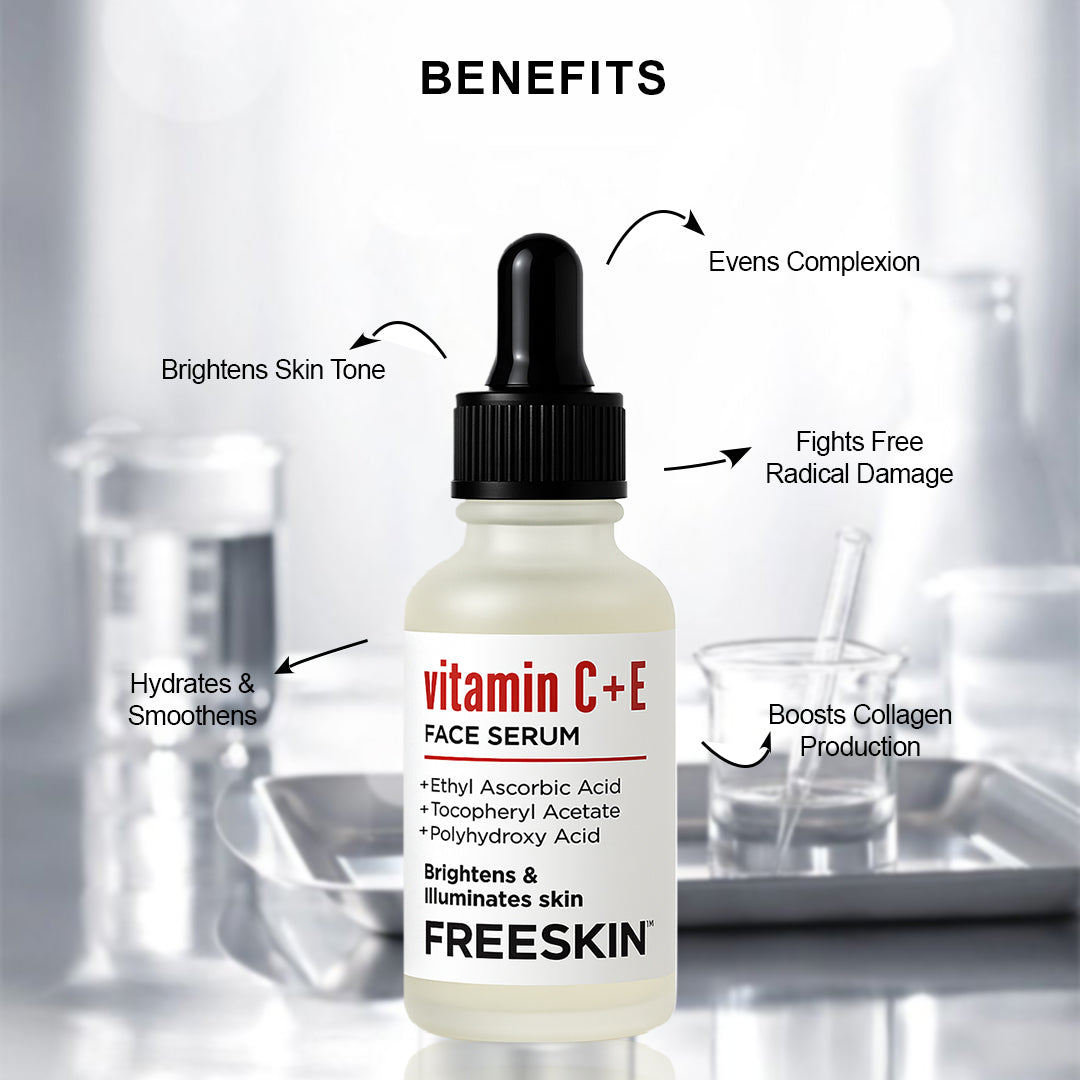 Vitamin C + E Face Serum (30ml) | Brightening & Glow Serum with PHA for Even Skin Tone & Radiant Skin