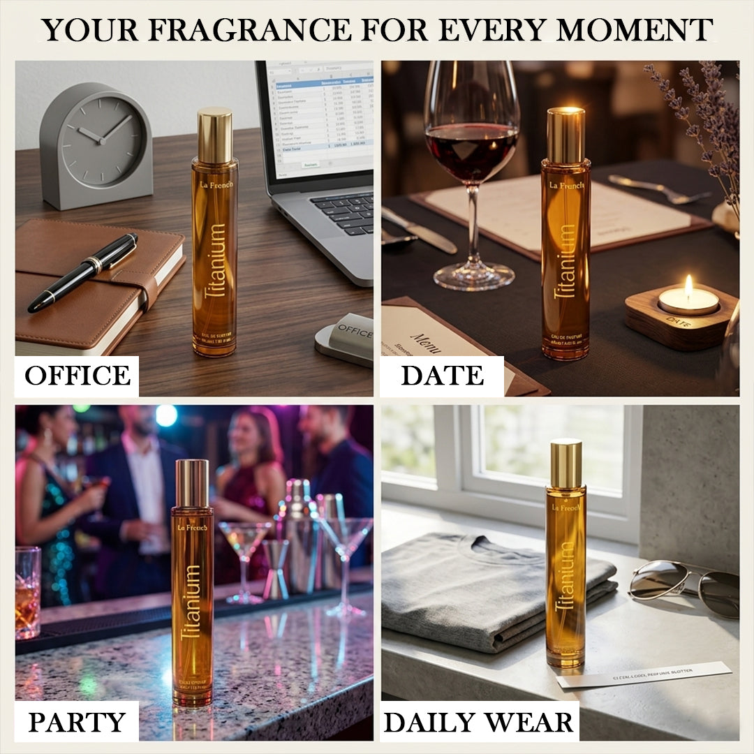 Titanium Perfume 30ml | Long Lasting Fresh Metallic Woody Fragrance for Men & Women | Premium Unisex Eau De Parfum | Strong & Modern Signature Scent