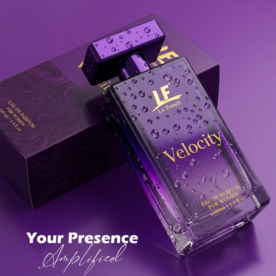 Velocity Perfume for Women 100ml – Long Lasting Eau De Parfum | Fresh Floral Bergamot Amber Sandalwood Fragrance