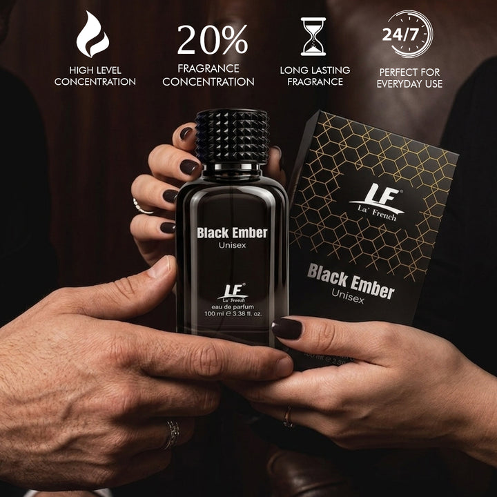 La French Black Ember Unisex Perfume 100ml | Rich, Warm & Sophisticated Fragrance