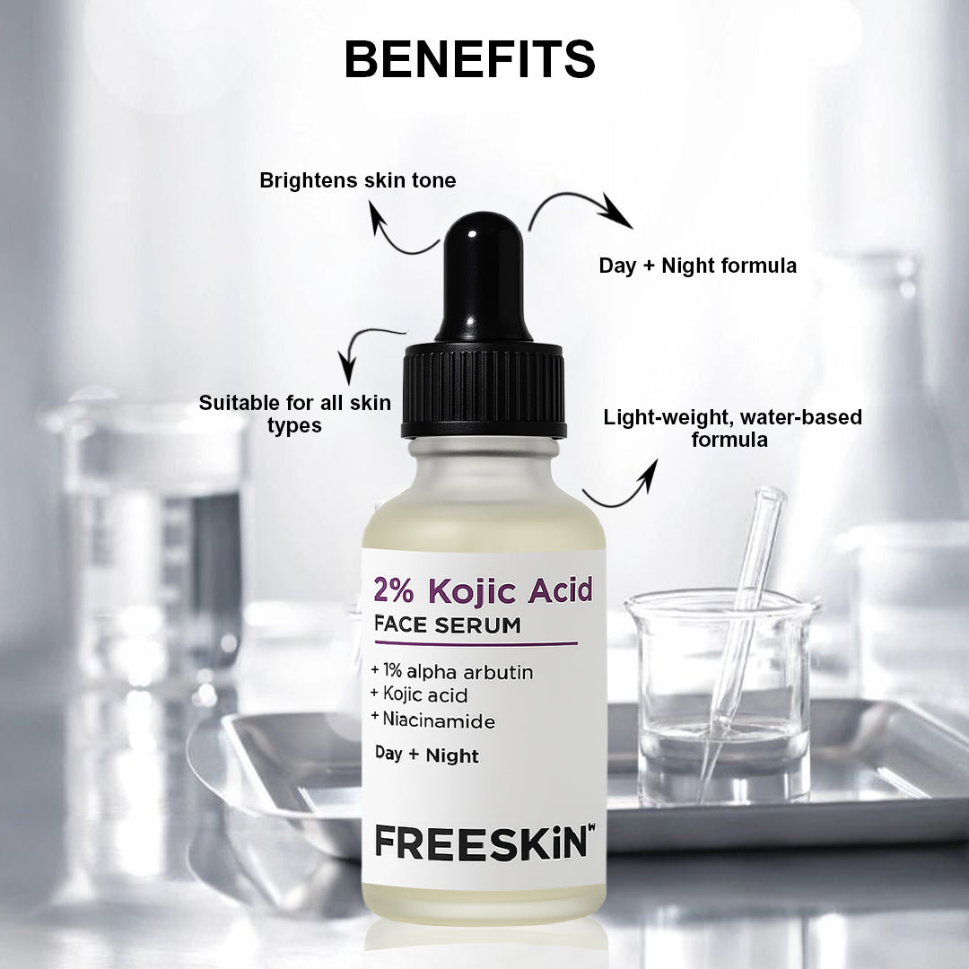 Kojic Acid Face Serum (30ml) | Brightening & Dark Spot Removal Serum with Alpha Arbutin & Niacinamide for Even Skin Tone