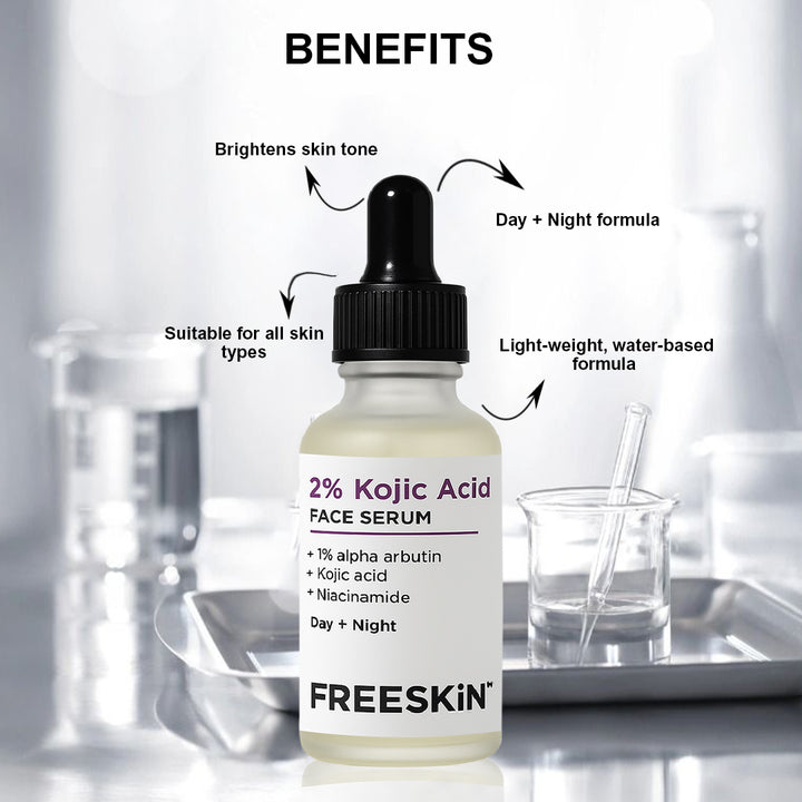 Kojic Acid Face Serum (30ml) | Brightening & Dark Spot Removal Serum with Alpha Arbutin & Niacinamide for Even Skin Tone