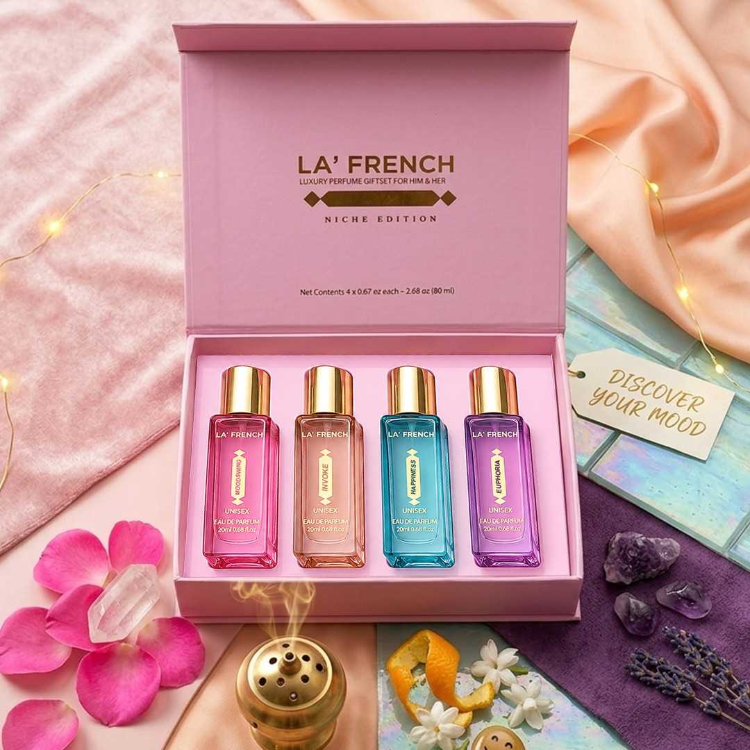 Niche Edition Luxury Perfume Gift Set 4x20ml | Euphoria, Mood Swing, Happiness & Invoke