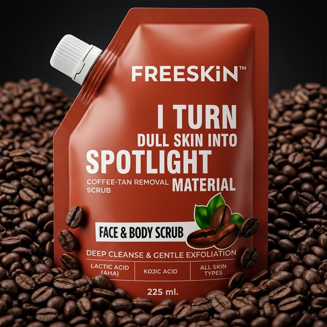 Coffee DeTan Removal Face & Body Scrub 225ml | Intense Exfoliating Coffee Scrub for Tan Removal