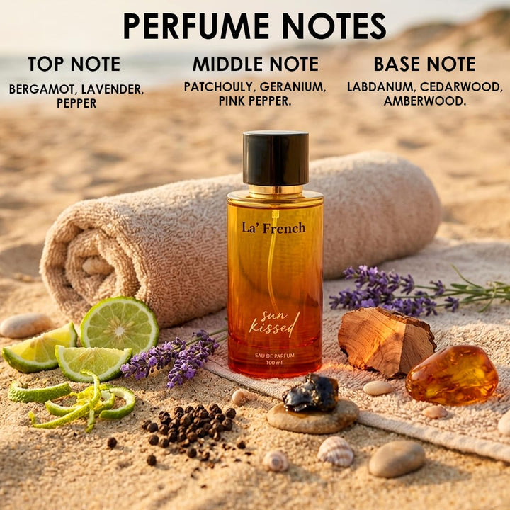 SunKissed Perfume for Men & Women 100ml | Long Lasting Citrus Floral Fragrance | Premium Unisex Eau De Parfum | Fresh & Summer Scent