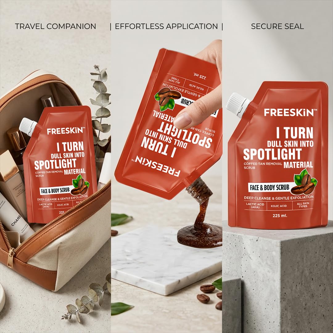 Coffee DeTan Removal Face & Body Scrub 225ml | Intense Exfoliating Coffee Scrub for Tan Removal