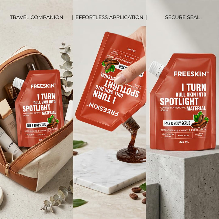 Coffee DeTan Removal Face & Body Scrub 225ml | Intense Exfoliating Coffee Scrub for Tan Removal