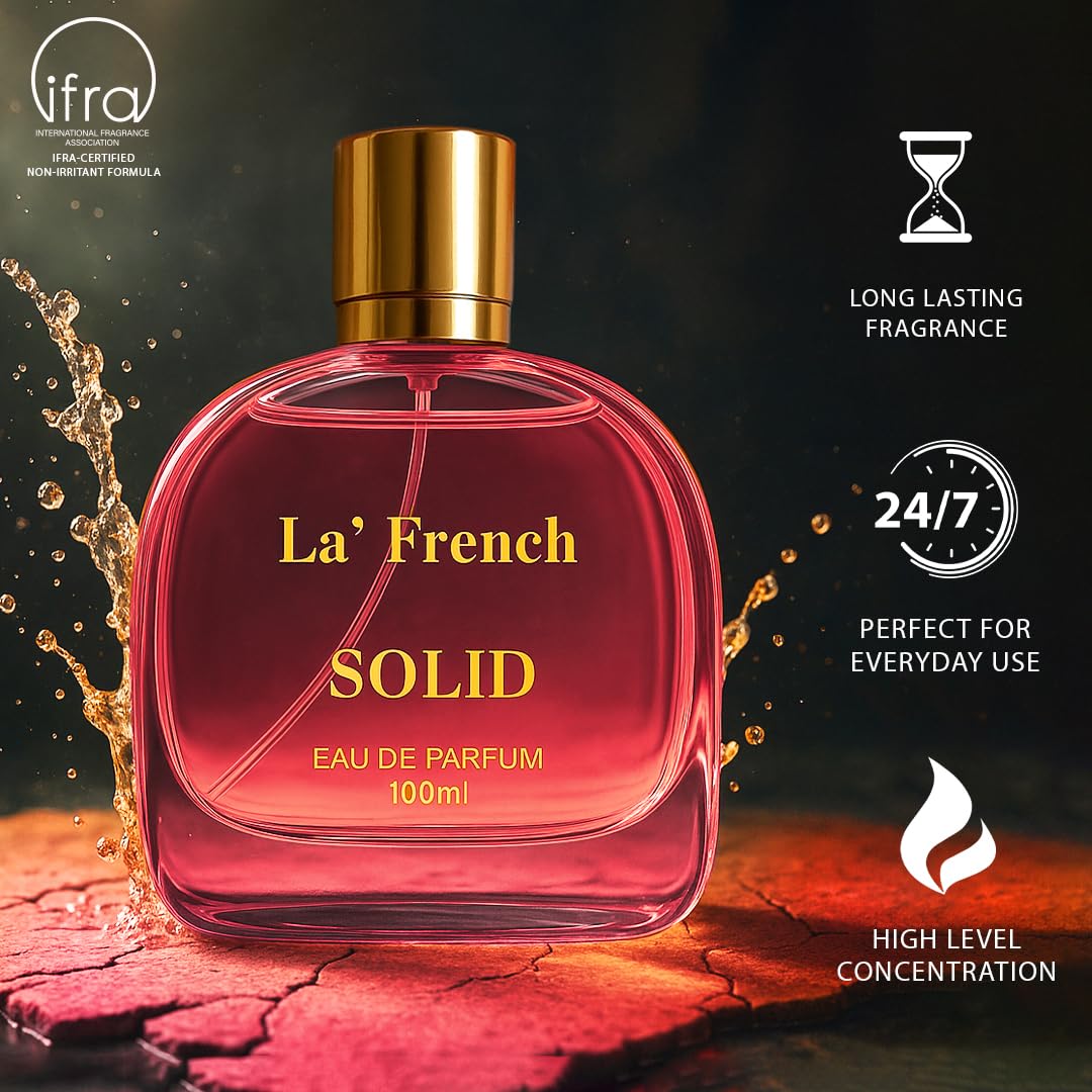 Solid Unisex Perfume 100ml – Long Lasting Eau De Parfum | Warm Woody Floral Luxury Fragrance for Men & Women