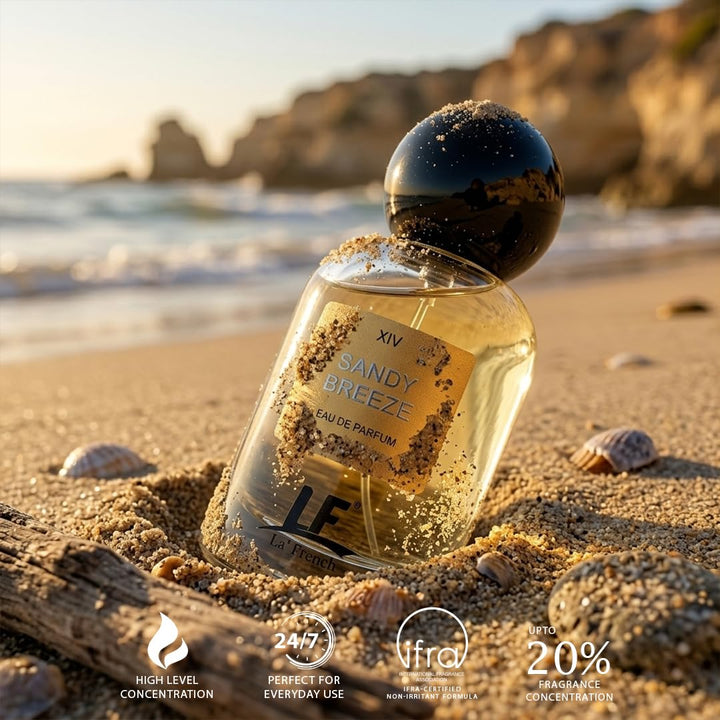 La French Sandy Breeze Unisex Perfume 50ml | Long Lasting Fresh Aquatic Fragrance | Premium Eau De Parfum for Men & Women