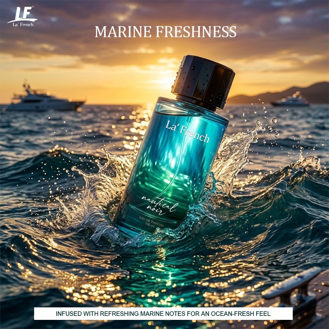 Nautical Noir Perfume for Men & Women 100ml | Long Lasting Aqua Woody Fragrance | Premium Unisex Eau De Parfum | Fresh & Bold Luxury Scent