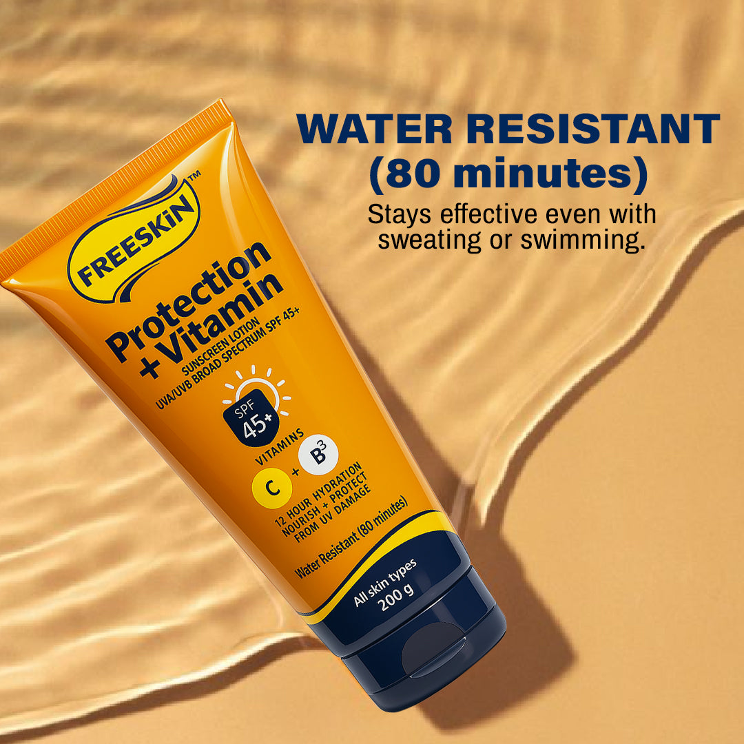 Sunscreen SPF 45+ PA+++ 200g | Broad Spectrum Sun Protection | Vitamin C & Niacinamide Brightening, Hydrating & Non-Greasy Sunscreen