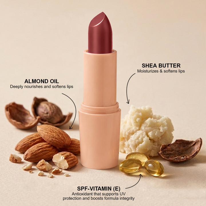 Creamy Matte Lipstick Berry Blush Shade 21 – Long Lasting Matte Lipstick, Full Coverage, Highly Pigmented Lip Color for Women (3.8g)