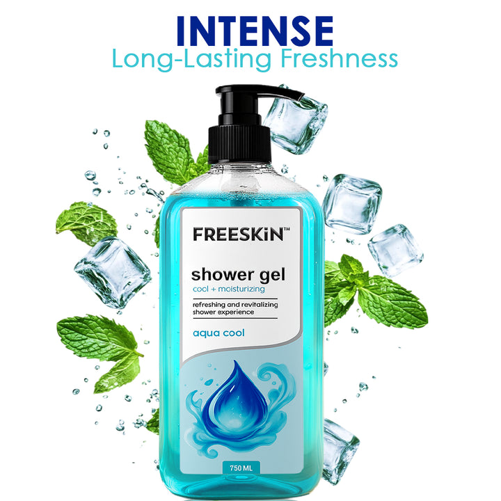 Aqua Cool Shower Gel 750ml | Refreshing Cooling Body Wash | Deep Cleansing, Hydrating & Long-Lasting Freshness for Men & Women