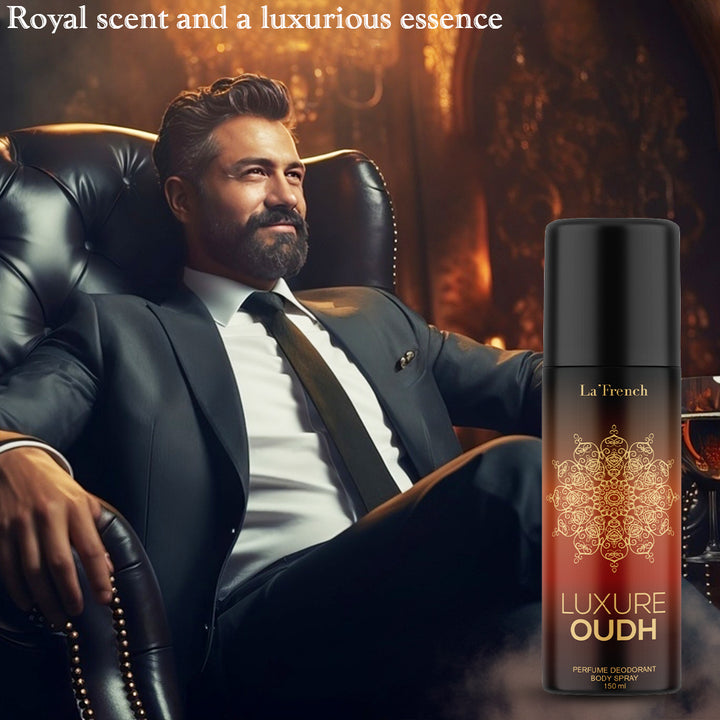 Luxure Oudh Perfume Deodorant Body Spray 150ml | Long Lasting Oud Fragrance | Premium Woody & Musky Deodorant for Men & Women