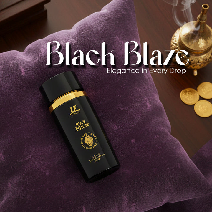 Black Blaze Premium Men's Perfume 100ml - Exquisite & Smokey Luxury Perfume - For Men Who Are Confident & Bold