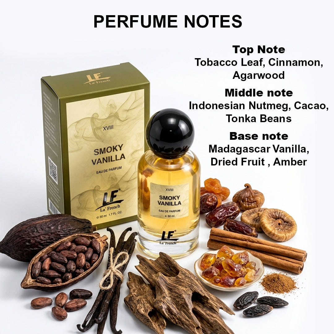 Smoky Vanilla Perfume for Men & Women 50ml | Premium Long Lasting Eau De Parfum