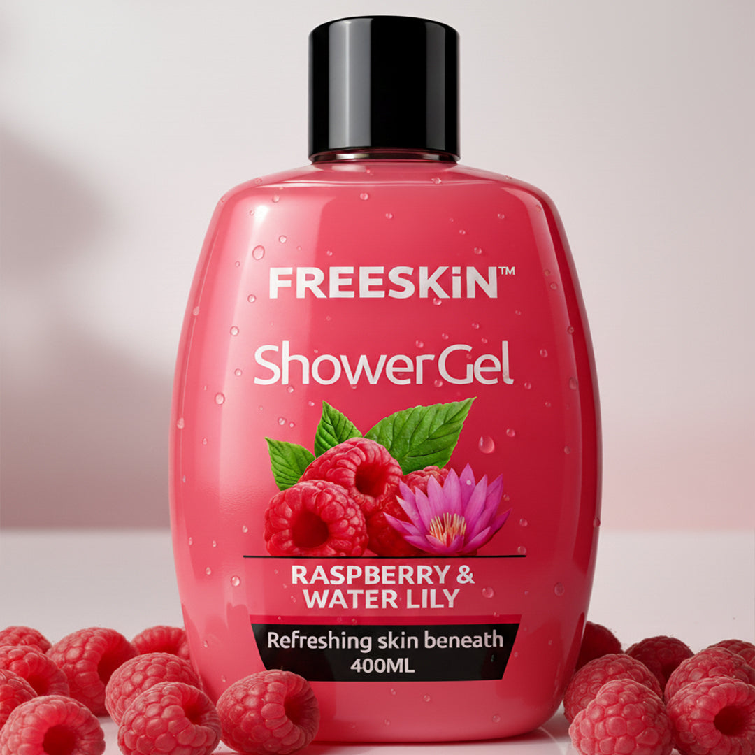 Raspberry & Water Shower Gel 400ml | Fruity Refreshing Body Wash | Hydrating, Gentle Cleansing & Soft Skin Shower Gel