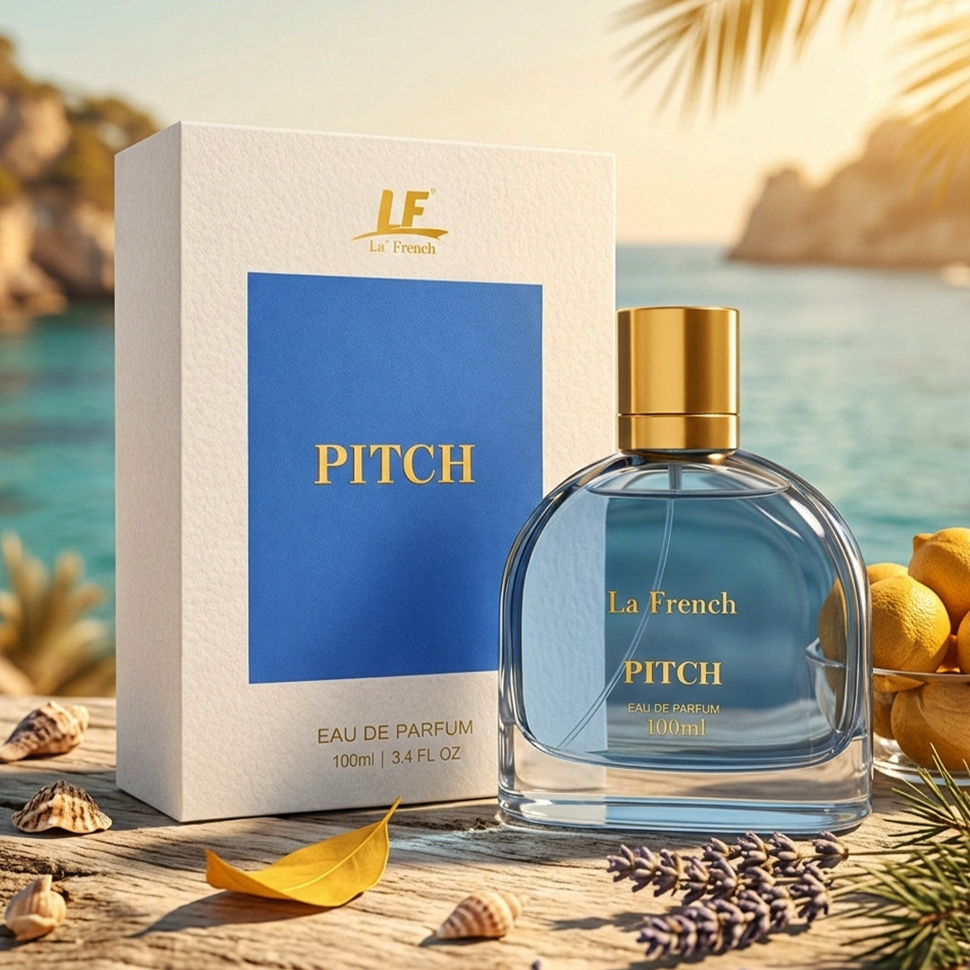 Pitch Unisex Perfume 100ml | Long-Lasting Premium Fragrance with Clary Sage, Lemon & Amber Notes | Refreshing, Elegant Scent for Office & Party