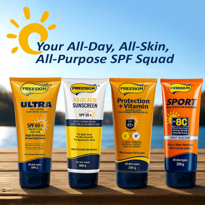 Sunscreen Kojic Acid SPF 30+ 200g | Broad Spectrum UVA/UVB Protection | Brightening, Anti-Pigmentation Sunscreen with Niacinamide & Hyaluronic Acid