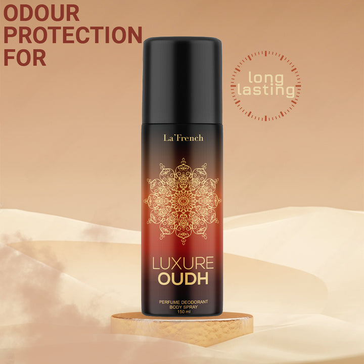 Luxure Oudh Perfume Deodorant Body Spray 150ml | Long Lasting Oud Fragrance | Premium Woody & Musky Deodorant for Men & Women