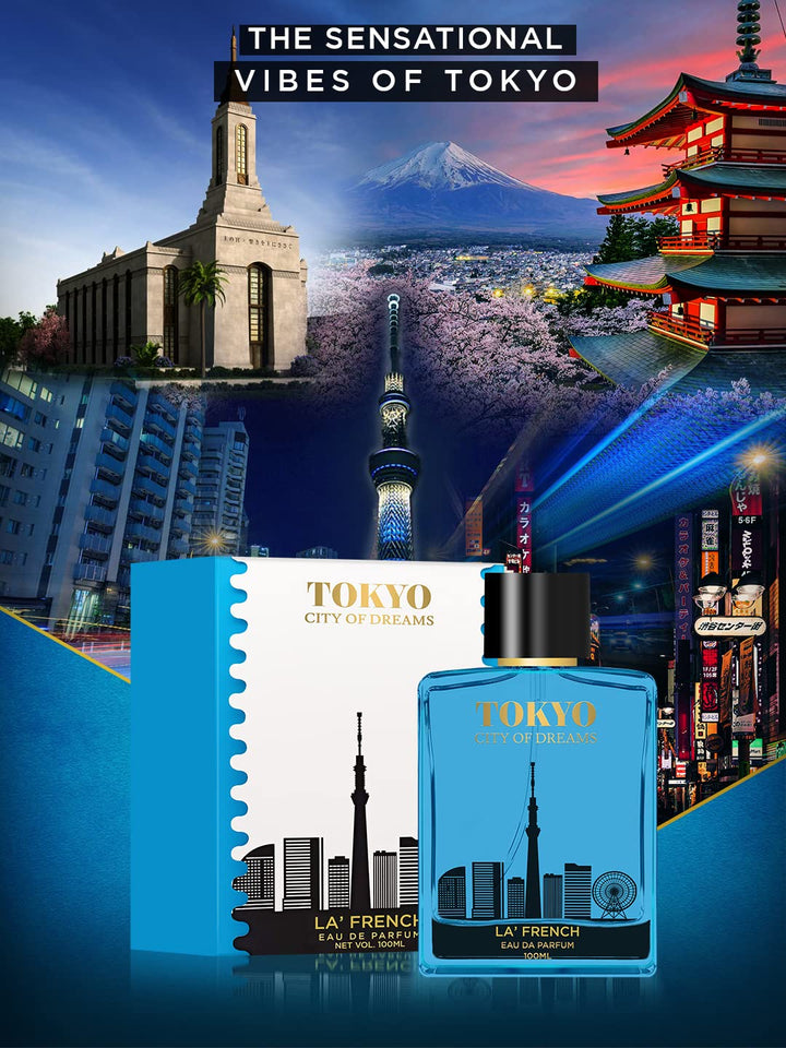 Tokyo Perfume for Men & Women 100ml | Long Lasting Fresh Citrus Woody Fragrance | Premium Unisex Eau De Parfum | Modern & Energetic Scent