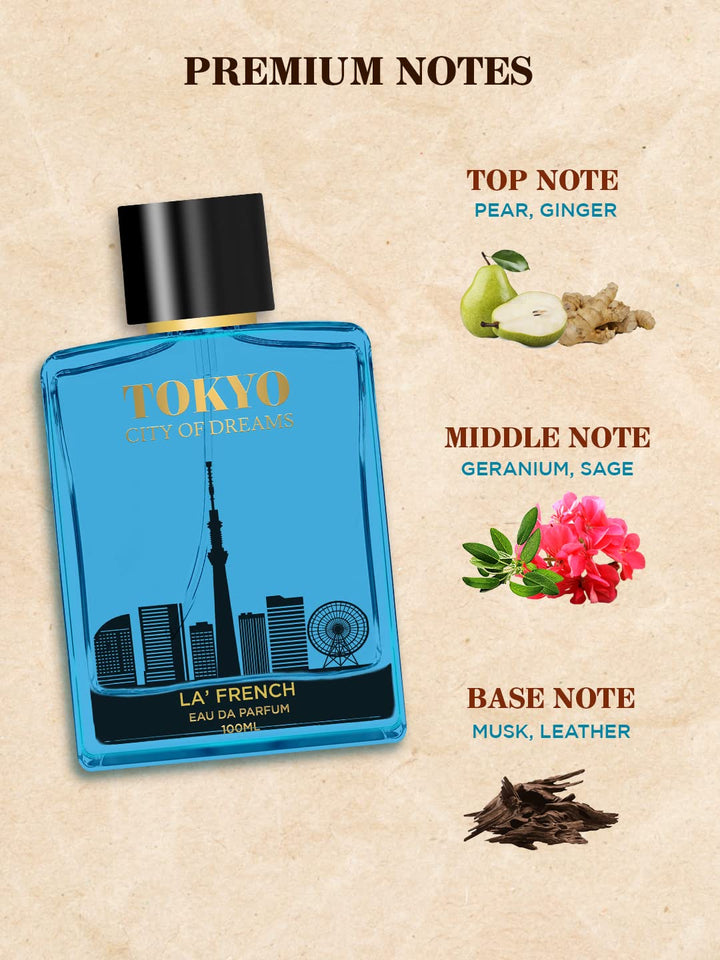 Tokyo Perfume for Men & Women 100ml | Long Lasting Fresh Citrus Woody Fragrance | Premium Unisex Eau De Parfum | Modern & Energetic Scent