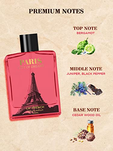 City of Dreams Paris Perfume for Men & Women 100ml | Long Lasting Floral Woody Fragrance | Premium Unisex Eau De Parfum | Elegant Luxury Scent