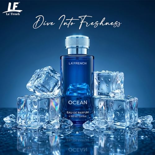 Ocean Eau De Parfum 100ml | Long Lasting Fresh Aquatic Fragrance | Premium Unisex Perfume for Men & Women | Clean & Cool Scent
