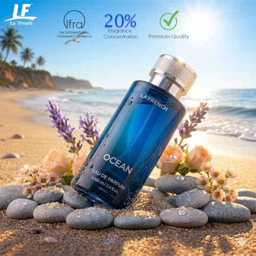 Ocean Eau De Parfum 100ml | Long Lasting Fresh Aquatic Fragrance | Premium Unisex Perfume for Men & Women | Clean & Cool Scent