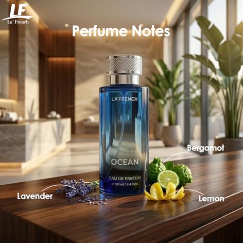 Ocean Eau De Parfum 100ml | Long Lasting Fresh Aquatic Fragrance | Premium Unisex Perfume for Men & Women | Clean & Cool Scent