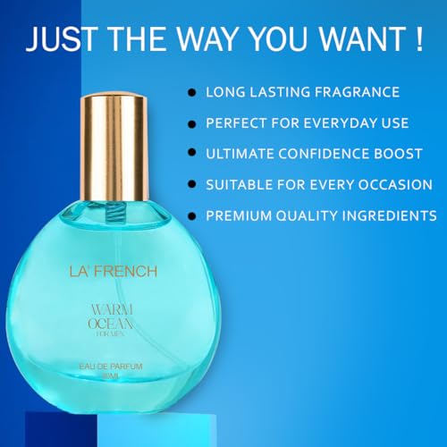 Warm Ocean Perfume for Men 30ml – Long Lasting Eau De Parfum | Fresh Aquatic Masculine Fragrance