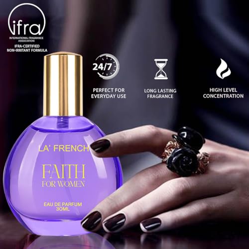 Faith Perfume for Women 30ml | Long Lasting Floral Musky Fragrance | Premium Eau De Parfum for Women | Elegant Daily Wear Scent
