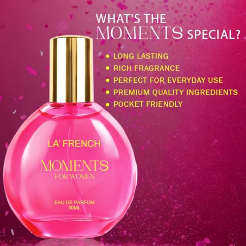 Moments Perfume for Women 30ml | Long Lasting Fresh Floral Fragrance | Premium Eau De Parfum for Women | Elegant Everyday Scent