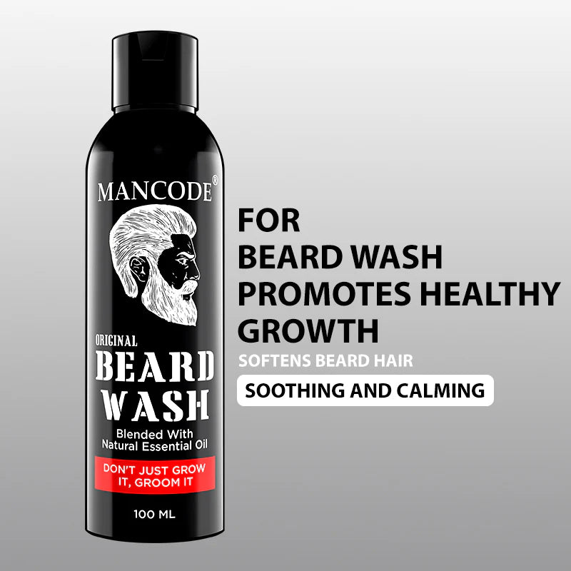 Original Beard Wash 100ml | Beard Cleanser for Men | Removes Dandruff, Softens Beard & Promotes Healthy Growth | Hydrating Beard Shampoo