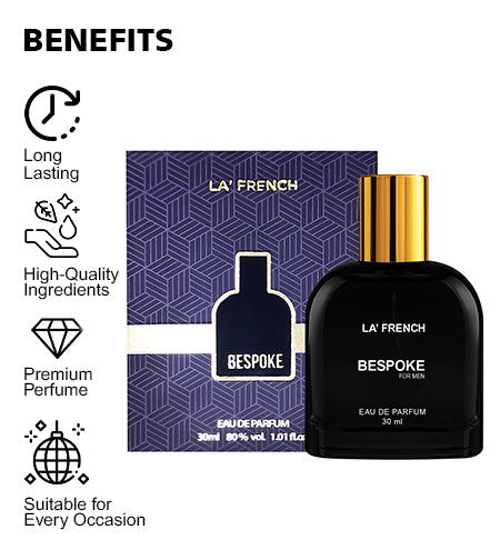 Bespoke Perfume for Men 30ml | Long Lasting Premium Woody Aromatic Fragrance | Luxury Eau De Parfum | Sophisticated & Confident Daily Wear Scent promises