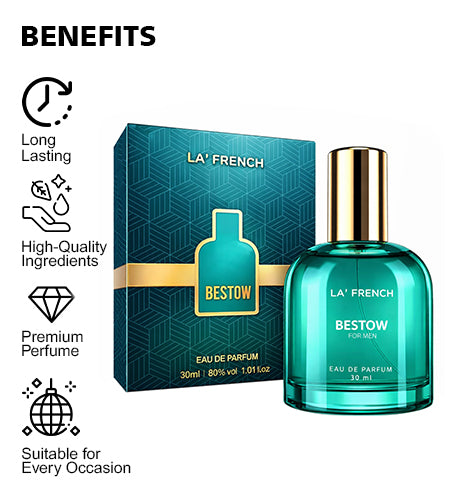 Bestow Perfume Scent For Men - 30ml | Long-lasting fresh woody aromatic fragrance, promises