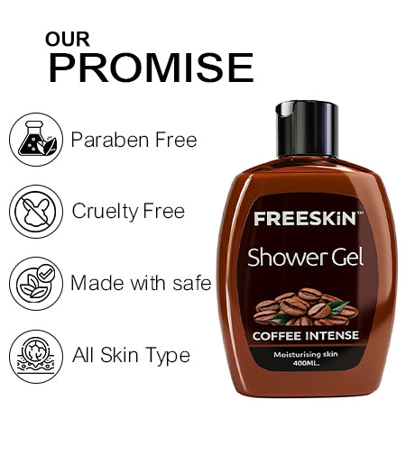 Coffee Intense Shower Gel 400ml | Energizing Coffee Body Wash | Deep Cleansing, Moisturizing & Refreshing Skin Cleanser for Men & Women promises