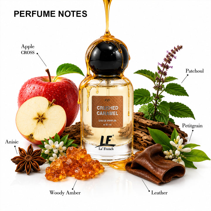 La French Crushed Caramel Unisex Perfume 50ml | Long Lasting Sweet Caramel Fragrance | Premium Eau De Parfum for Men & Women