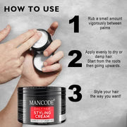 Daily Hair Styling Cream 100ml | Natural Hair Styling Cream for Men | Light Hold & Smooth Finish | Paraben & Sulphate Free Hair Cream