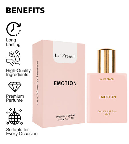 Emotion Perfume for Women 50ml | Long Lasting Floral Fruity Romantic Fragrance | Premium Eau De Parfum for Women | Elegant & Soft Daily Wear Scent promises
