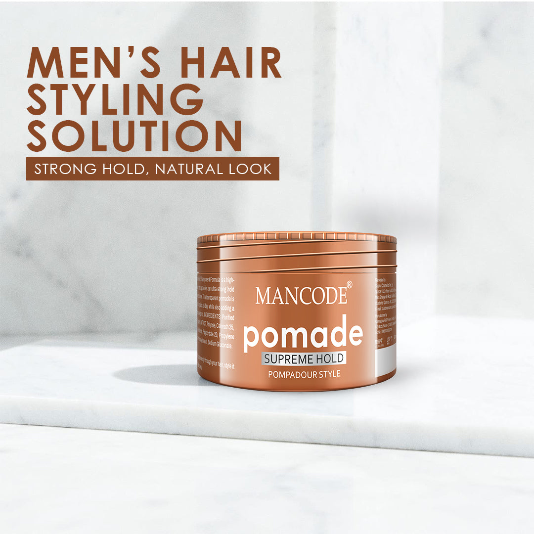 Pomade Supreme Hold Hair Wax | Strong Hold, High Shine & Long-Lasting Styling for Men