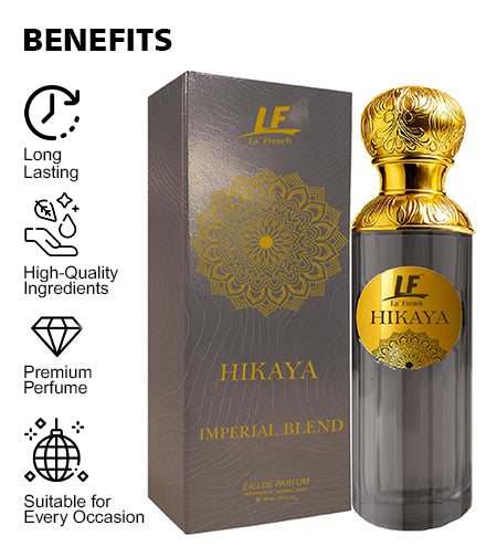 Hikaya Imperial Blend Perfume 100ml – Unisex Long Lasting Luxury Fragrance | Bergamot & Pink Pepper Notes promises