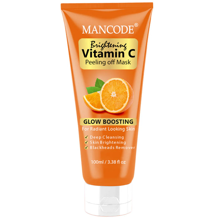 Vitamin C Peel Off Mask 100ml | Brightening Face Mask for Men | Removes Blackheads & Dead Skin | Glow Boosting Deep Cleansing Mask - our product
