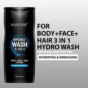 Hydro Wash 3 in 1 450ml | Face Wash + Body Wash + Shampoo for Men | Hydrating All-in-One Cleanser | Long Lasting Freshness & Deep Cleansing