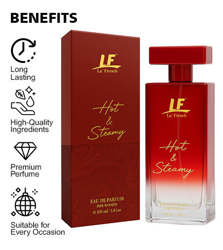 Hot & Steamy Perfume for Women 100ml – Long Lasting Eau De Parfum | Floral Citrus Musk Amber Luxury Fragrance promises