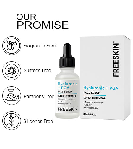 Hyaluronic Acid + PGA Face Serum (30ml) | Deep Hydration & Skin Plumping Serum for Soft, Smooth & Glowing Skin promises