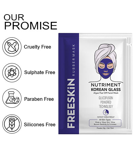 Korean Algae Peel Off Mask Powder + Gel | Glass Skin Glow Face Mask | Deep Hydration, Brightening & Skin Smoothing Rubber Mask promises