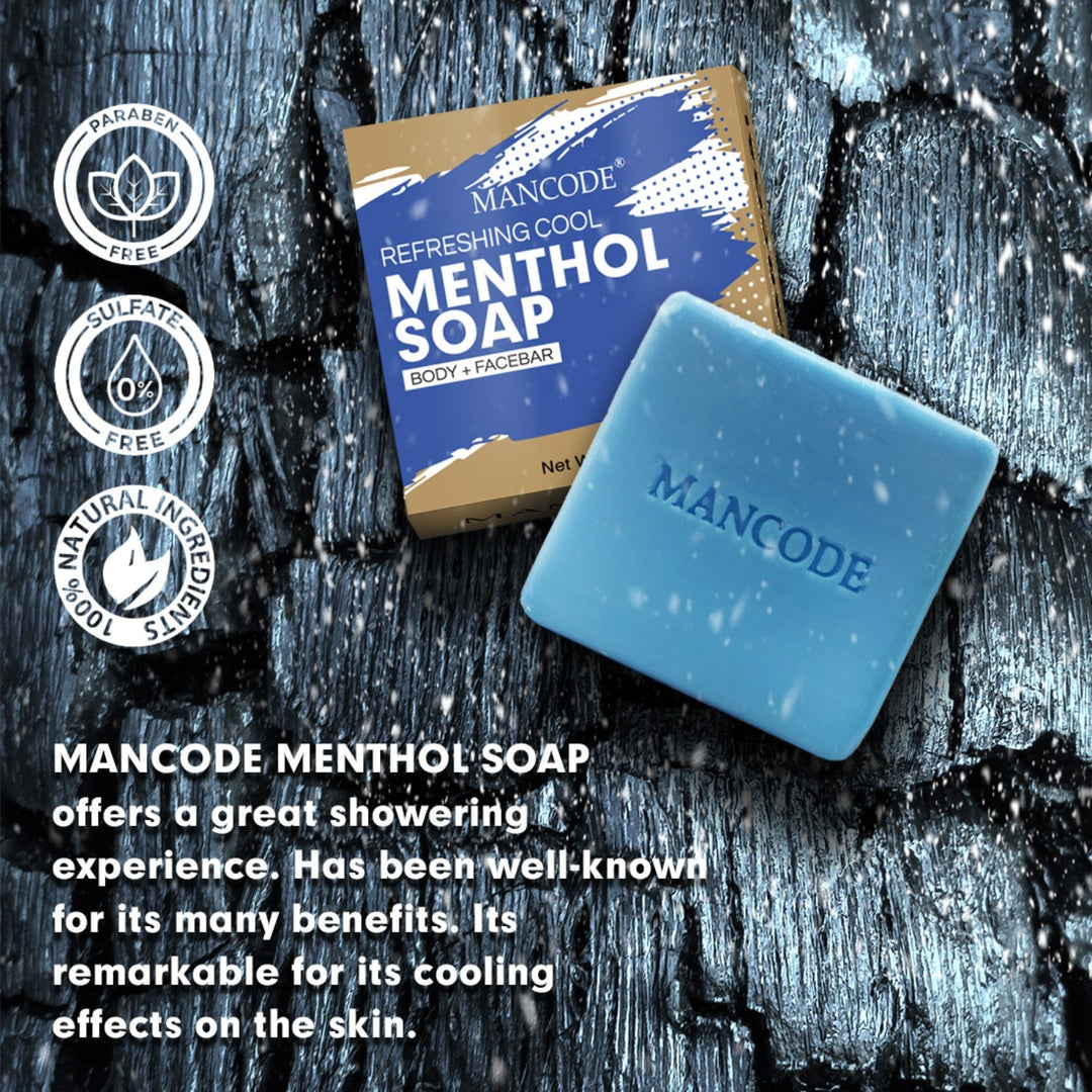 Ice Fresh Menthol Soap Combo Pack of 3 | Long-Lasting Cooling, Oil Control & Skin Revitalizing Bath Bar